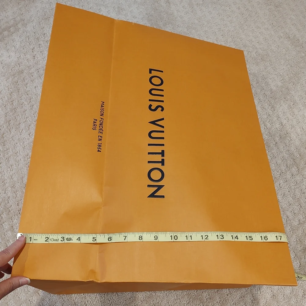 Louis Vuitton XL Shopping Gift Bag Paper Ribbon Handles Authentic Large …